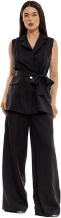Conjunto Calça Pantalona social e Blazer colete feminino CON-0049