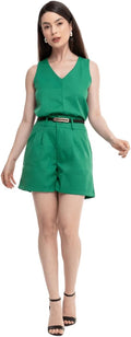 Conjunto Social Feminino Regata em Alfaiataria com Calça e Cinto – Look Elegante para Trabalho, Escritório e Eventos CON-0059