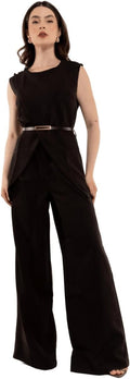 HBD Conjunto Social Feminino, Colete com Abertura Frontal e Calça Alfaiataria, Poliéster com Elastano