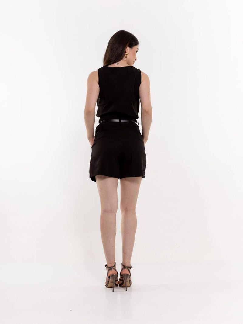 Conjunto Social Feminino Regata em Alfaiataria com Calça e Cinto – Look Elegante para Trabalho, Escritório e Eventos CON-0059