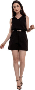 Conjunto Social Feminino Regata em Alfaiataria com Calça e Cinto – Look Elegante para Trabalho, Escritório e Eventos CON-0059