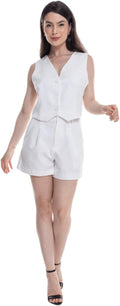 Conjunto Social Colete e Short em Alfaiataria - CON-0055