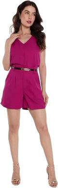 Conjunto Social Feminino Regata em Alfaiataria com Calça e Cinto – Look Elegante para Trabalho, Escritório e Eventos CON-0059