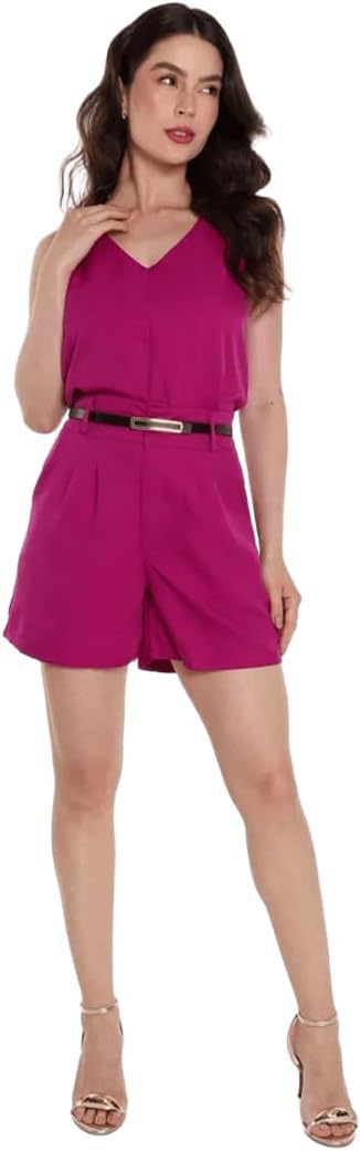 Conjunto Social Feminino Regata em Alfaiataria com Calça e Cinto – Look Elegante para Trabalho, Escritório e Eventos CON-0059
