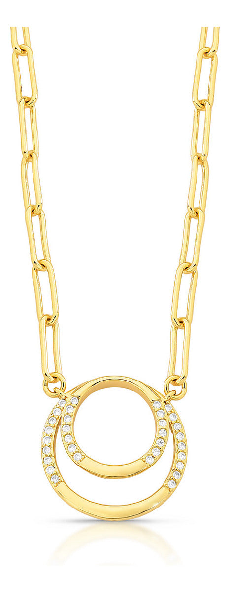 Colar Banho De Ouro 18k Dourado Com Pingente.