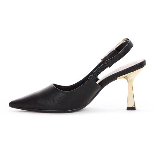 Sapato Feminino Scarpin Slingback Salto Fino Bebecê Elegante