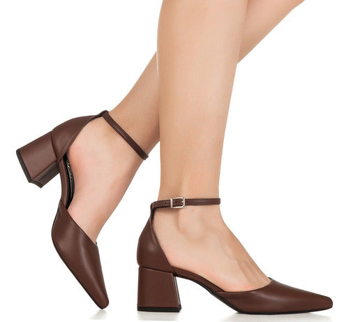 Scarpin Feminino Gigil Salto Grosso Salomé Retrô Moda