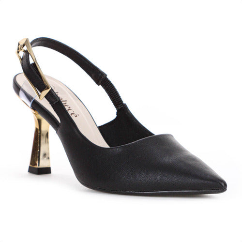 Sapato Feminino Scarpin Slingback Salto Fino Bebecê Elegante