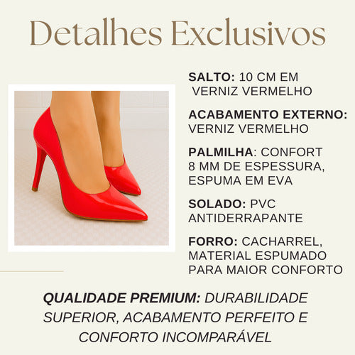 Sapato Scarpin Salto Alto Fino Confortável Feminino Scapin