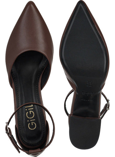 Scarpin Feminino Gigil Salto Grosso Salomé Retrô Moda