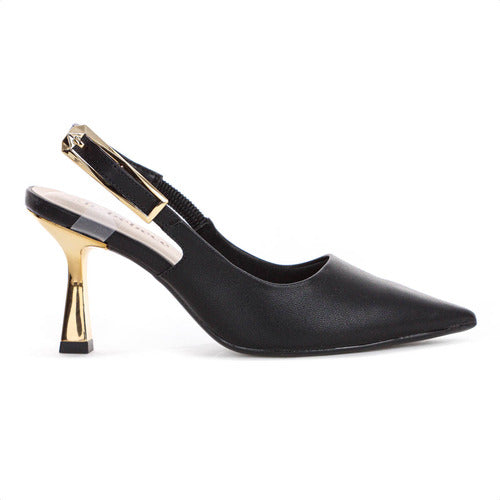 Sapato Feminino Scarpin Slingback Salto Fino Bebecê Elegante