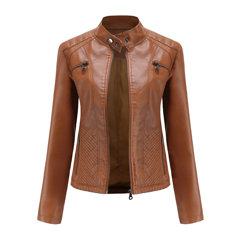 Jaqueta Feminina em Couro Genuino - Premium Jacket